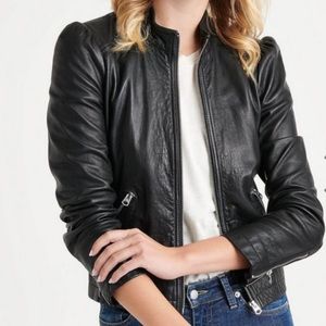 Black Leather Jacket (genuine leather)
